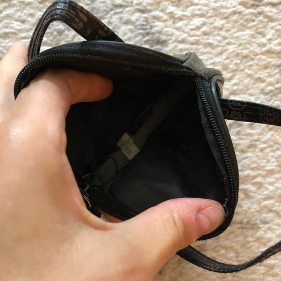 Beige & black leather “nails & screws” coin purse - Picture 5 of 6